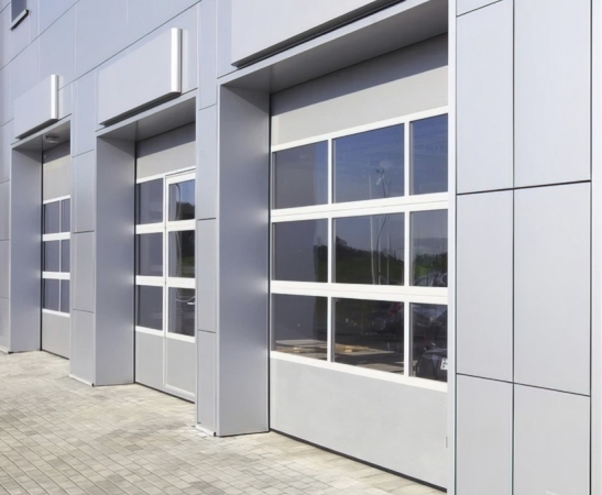 Панорамные ворота Алютех Alutrend в Полтавской