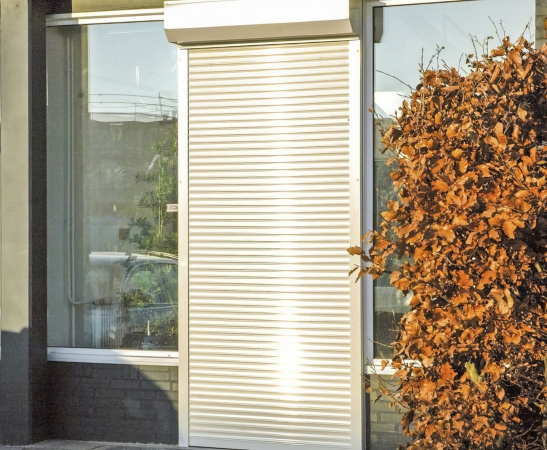 Рольставни на двери в Полтавской