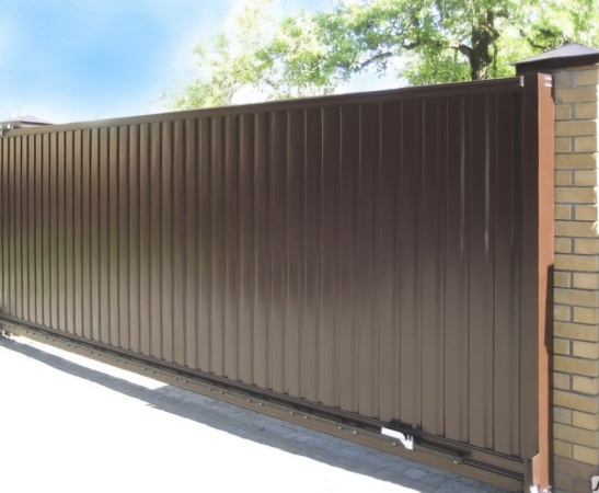 Ворота из профнастила в Полтавской