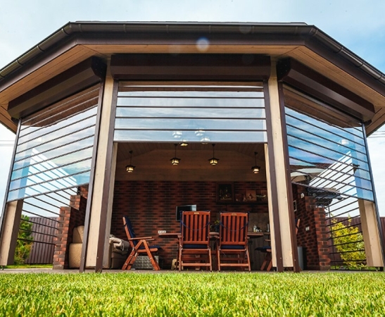 Прозрачные рольставни в Полтавской