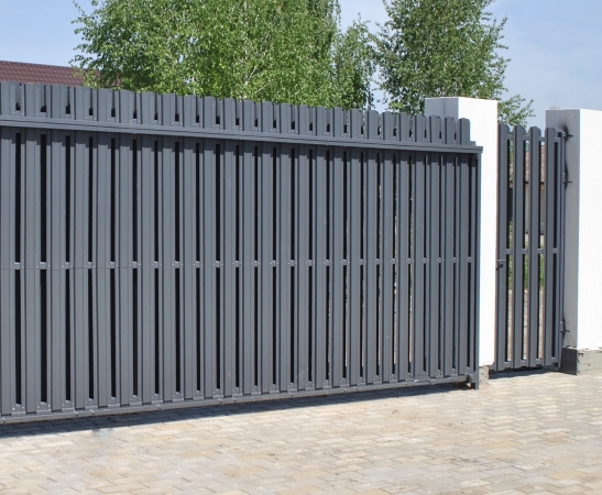 Ворота из штакетника в Полтавской